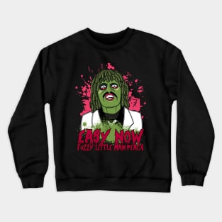 Old Gregg - Easy Now Fuzzy Little Man Peach Quote Crewneck Sweatshirt